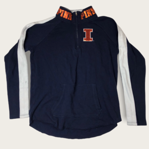 Victoria’s Secret PINK With 5th & Ocean Navy Sequin Zip Up Jacket Small